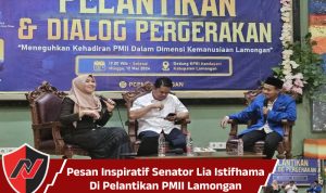 Pesan Inspiratif Senator Lia Istifhama Di Pelantikan PMII Lamongan
