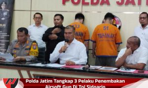 Polda Jatim Tangkap 3 Pelaku Penembakan Airsoft Gun Di Tol Sidoarjo