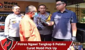 Polres Ngawi Tangkap 6 Pelaku Curat Mobil Pick Up