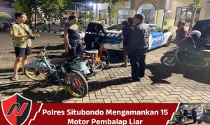 Polres Situbondo Mengamankan 15 Motor Pembalap Liar