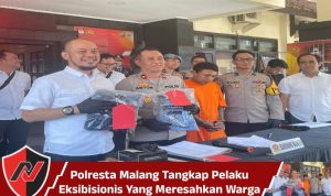Polresta Malang Tangkap Pelaku Eksibisionis Yang Meresahkan Warga