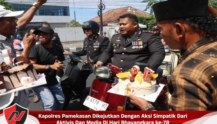 Kapolres Pamekasan Dikejutkan Dengan Aksi Simpatik Dari Aktivis Dan Media Di Hari Bhayangkara ke-78