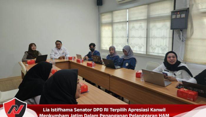 Lia Istifhama Senator DPD RI Terpilih Apresiasi Kanwil Menkumham Jatim Dalam Penanganan Pelanggaran HAM