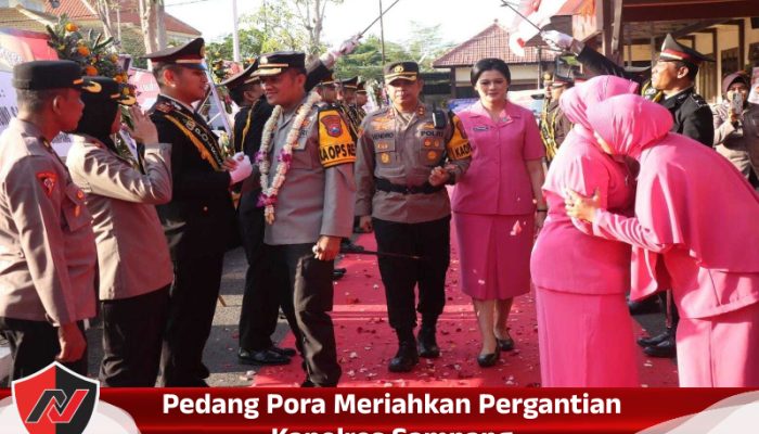 Pedang Pora Meriahkan Pergantian Kapolres Sampang