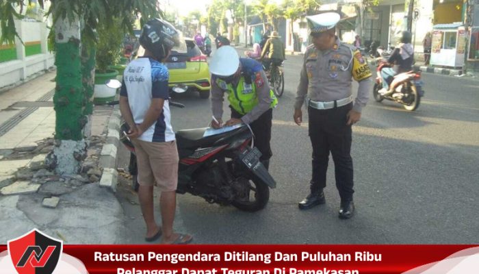 Ratusan Pengendara Ditilang Dan Puluhan Ribu Pelanggar Dapat Teguran Di Pamekasan