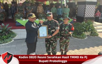 Kodim 0820 Resmi Serahkan Hasil TMMD Ke Pj Bupati Probolinggo