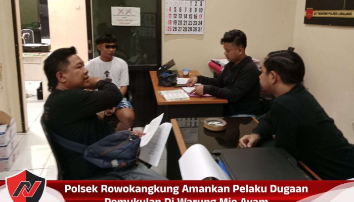 Polsek Rowokangkung Amankan Pelaku Dugaan Pemukulan Di Warung Mie Ayam