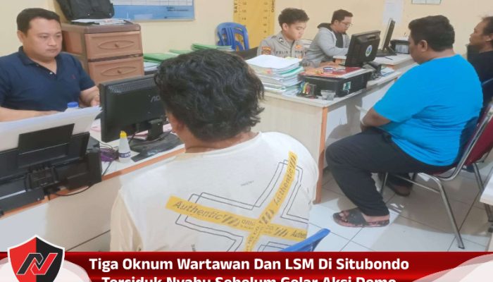 Tiga Oknum Wartawan Dan LSM Di Situbondo Terciduk Nyabu Sebelum Gelar Aksi Demo