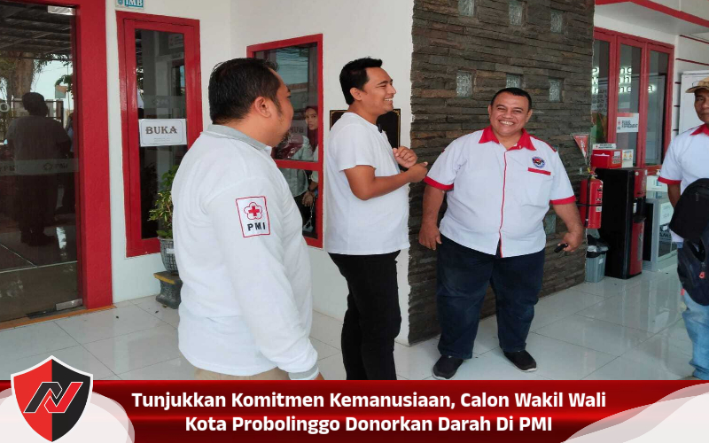 Tunjukkan Komitmen Kemanusiaan, Calon Wakil Wali Kota Probolinggo Donorkan Darah Di PMI