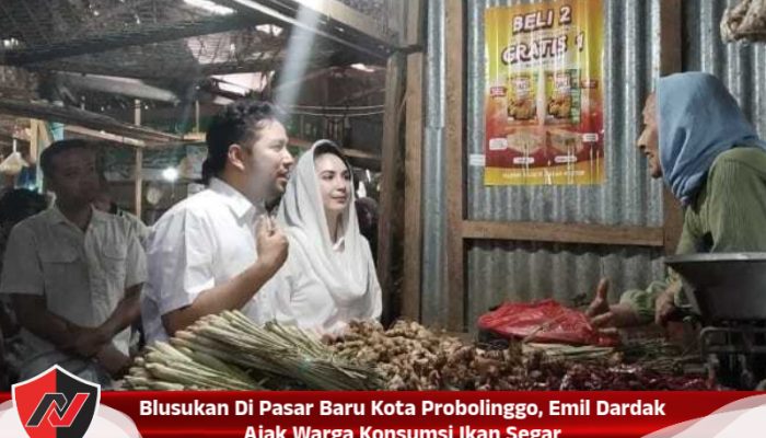 Blusukan Di Pasar Baru Kota Probolinggo, Emil Dardak Ajak Warga Konsumsi Ikan Segar
