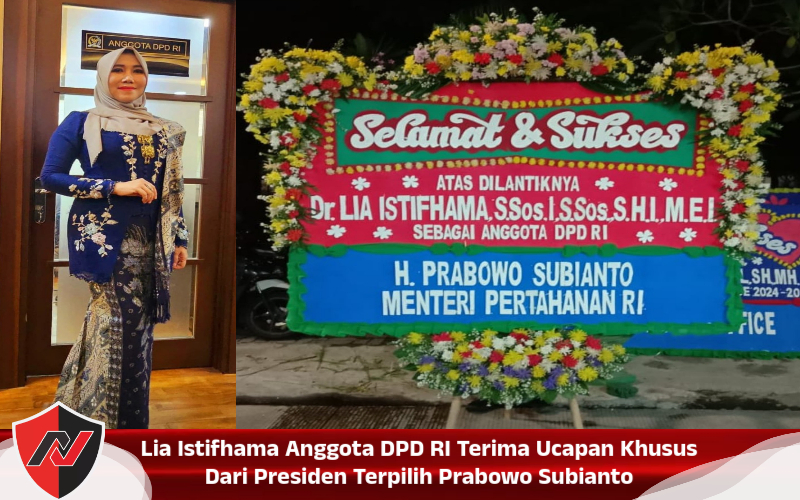 Lia Istifhama Anggota DPD RI Terima Ucapan Khusus Dari Presiden Terpilih Prabowo Subianto