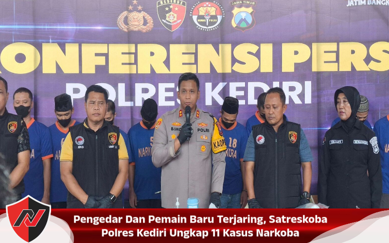 Pengedar Dan Pemain Baru Terjaring, Satreskoba Polres Kediri Ungkap 11 Kasus Narkoba