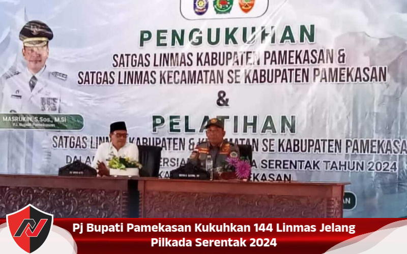 Pj Bupati Pamekasan Kukuhkan 144 Linmas Jelang Pilkada Serentak 2024