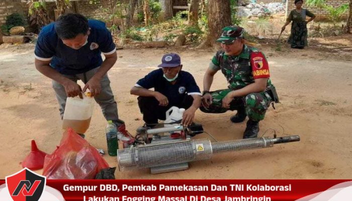 Gempur DBD, Pemkab Pamekasan Dan TNI Kolaborasi Lakukan Fogging Massal Di Desa Jambringin