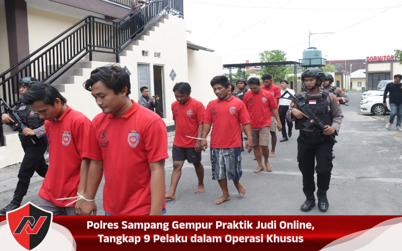 Polres Sampang Gempur Praktik Judi Online, Tangkap 9 Pelaku dalam Operasi Khusus