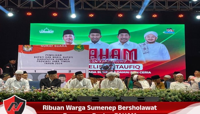 Ribuan Warga Sumenep Bersholawat Bersama Paslon FAHAM