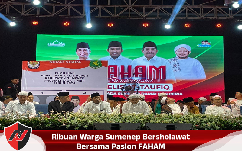Ribuan Warga Sumenep Bersholawat Bersama Paslon FAHAM
