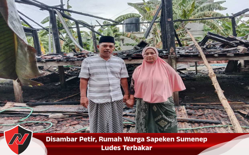 Disambar Petir, Rumah Warga Sapeken Sumenep Ludes Terbakar