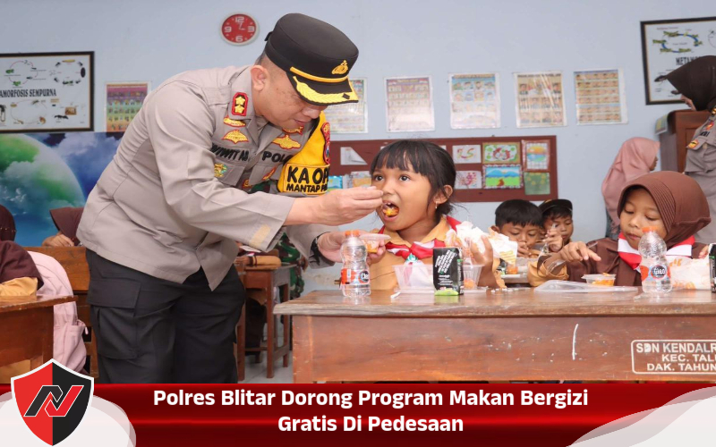 Polres Blitar Dorong Program Makan Bergizi Gratis Di Pedesaan