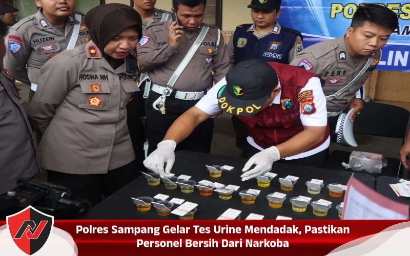 Polres Sampang Gelar Tes Urine Mendadak, Pastikan Personel Bersih Dari Narkoba