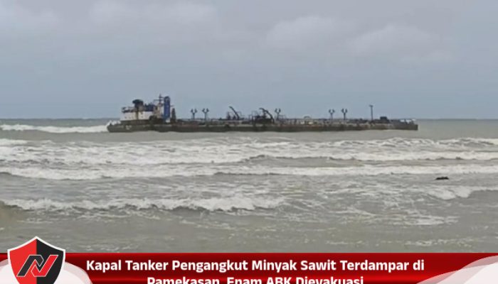 Kapal Tanker Pengangkut Minyak Sawit Terdampar di Pamekasan, Enam ABK Dievakuasi