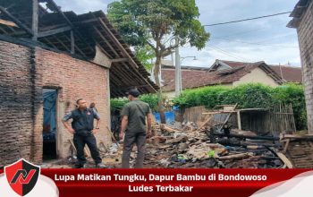 Lupa Matikan Tungku, Dapur Bambu di Bondowoso Ludes Terbakar