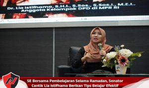 SE Bersama Pembelajaran Selama Ramadan, Senator Cantik Lia Istifhama Berikan Tips Belajar Efektif