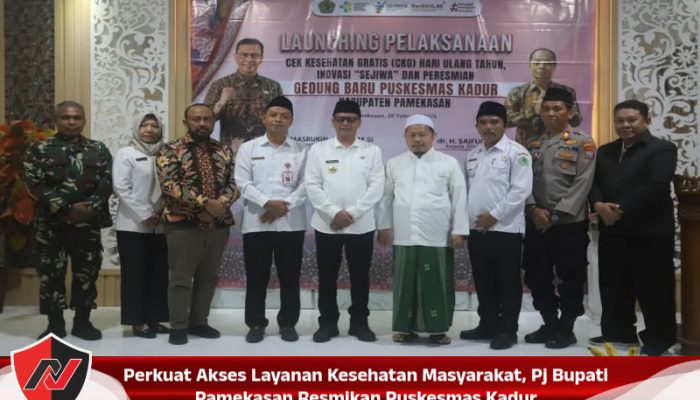 Perkuat Akses Layanan Kesehatan Masyarakat, Pj Bupati Pamekasan Resmikan Puskesmas Kadur