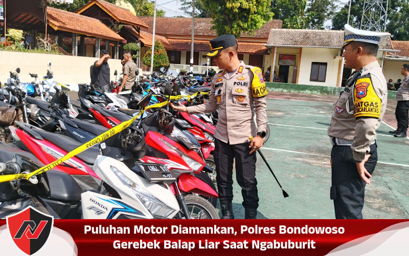 Puluhan Motor Diamankan, Polres Bondowoso Gerebek Balap Liar Saat Ngabuburit