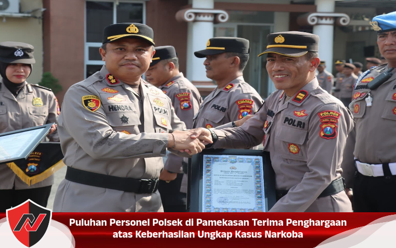 Puluhan Personel Polsek di Pamekasan Terima Penghargaan atas Keberhasilan Ungkap Kasus Narkoba