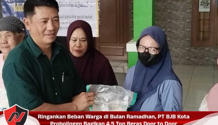 Ringankan Beban Warga di Bulan Ramadhan, PT BJB Kota Probolinggo Bagikan 4,5 Ton Beras Door to Door