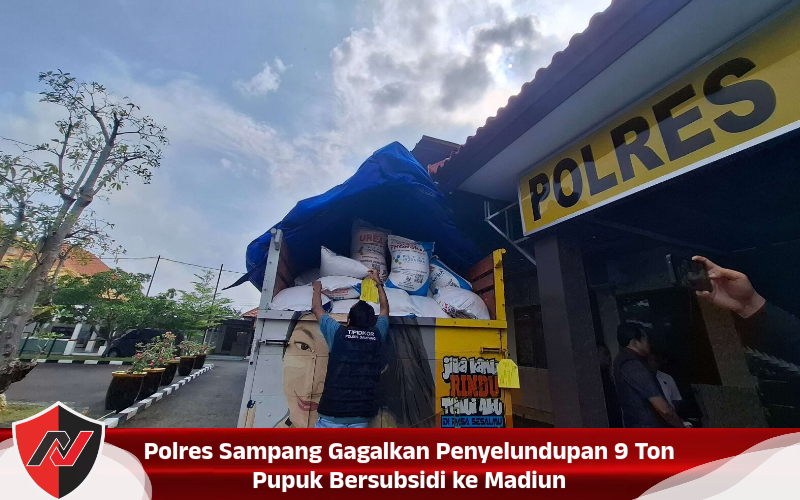 Polres Sampang Gagalkan Penyelundupan 9 Ton Pupuk Bersubsidi ke Madiun