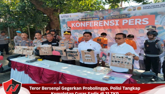Teror Bersenpi Gegerkan Probolinggo, Polisi Tangkap Komplotan Curas Sadis di 21 TKP