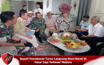 Bupati Pamekasan Turun Langsung Atasi Macet Di Pasar Sapi Terbesar Madura