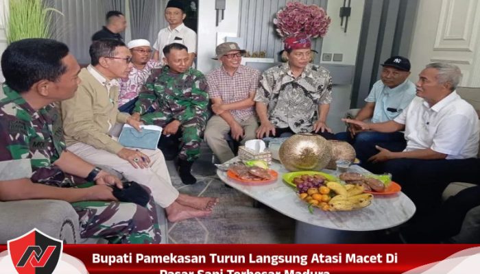 Bupati Pamekasan Turun Langsung Atasi Macet Di Pasar Sapi Terbesar Madura