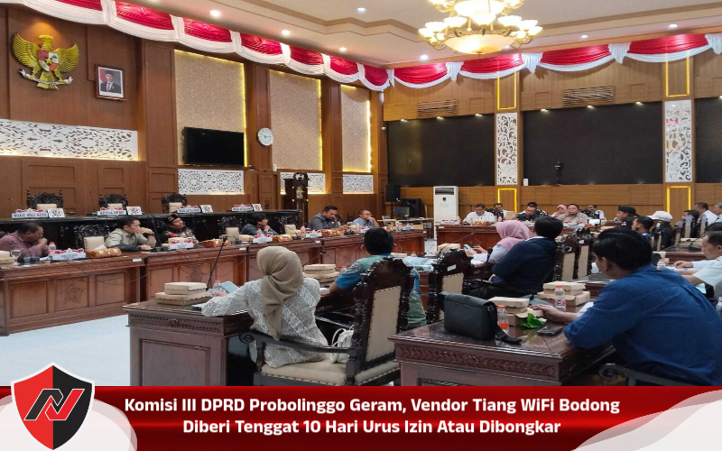 Komisi III DPRD Probolinggo Geram, Vendor Tiang WiFi Bodong Diberi Tenggat 10 Hari Urus Izin Atau Dibongkar