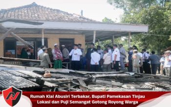 Rumah Kiai Abusiri Terbakar, Bupati Pamekasan Tinjau Lokasi dan Puji Semangat Gotong Royong Warga