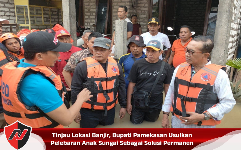 Tinjau Lokasi Banjir, Bupati Pamekasan Usulkan Pelebaran Anak Sungai Sebagai Solusi Permanen