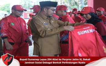Bupati Sumenep Lepas 254 Atlet ke Porprov Jatim IX, Bekali Jaminan Sosial Debagai Bentuk Perlindungan Nyata