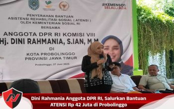 Dini Rahmania Anggota DPR RI, Salurkan Bantuan ATENSI Rp 42 Juta di Probolinggo