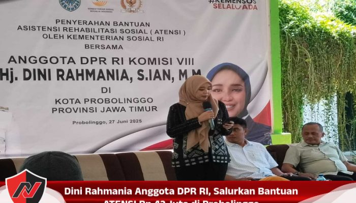 Dini Rahmania Anggota DPR RI, Salurkan Bantuan ATENSI Rp 42 Juta di Probolinggo
