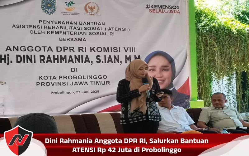 Dini Rahmania Anggota DPR RI, Salurkan Bantuan ATENSI Rp 42 Juta di Probolinggo