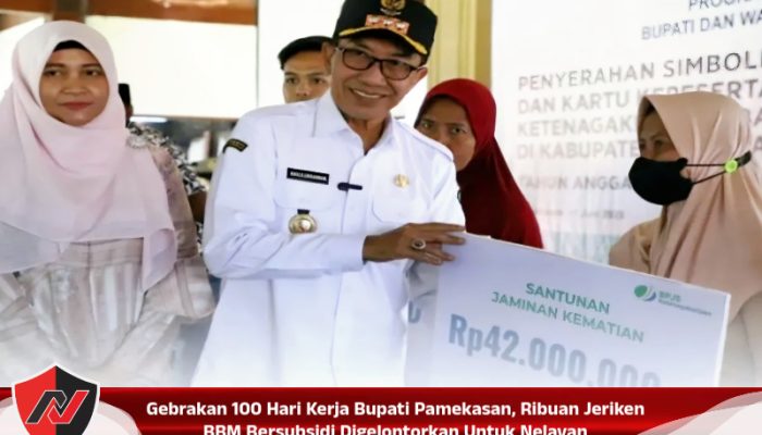 Gebrakan 100 Hari Kerja Bupati Pamekasan, Ribuan Jeriken BBM Bersubsidi Digelontorkan Untuk Nelayan