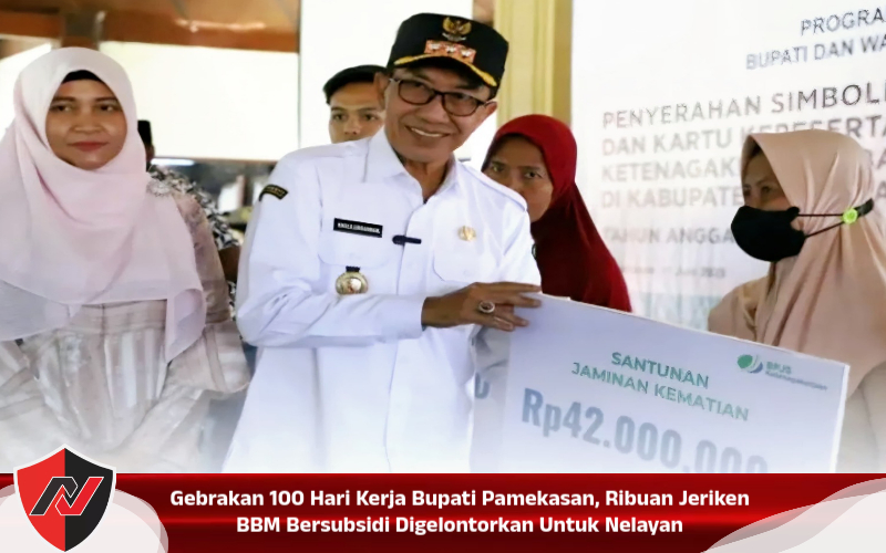 Gebrakan 100 Hari Kerja Bupati Pamekasan, Ribuan Jeriken BBM Bersubsidi Digelontorkan Untuk Nelayan