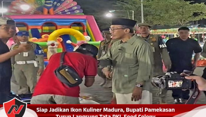 Siap Jadikan Ikon Kuliner Madura, Bupati Pamekasan Turun Langsung Tata PKL Food Colony