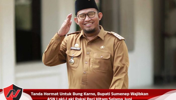 Tanda Hormat Untuk Bung Karno, Bupati Sumenep Wajibkan ASN Laki-Laki Pakai Peci Hitam Selama Juni