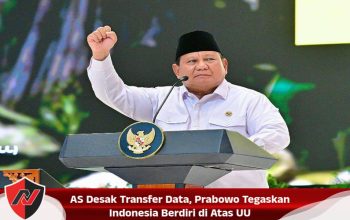 AS Desak Transfer Data, Prabowo Tegaskan Indonesia Berdiri di Atas UU