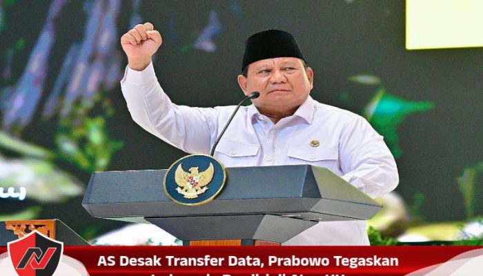 AS Desak Transfer Data, Prabowo Tegaskan Indonesia Berdiri di Atas UU