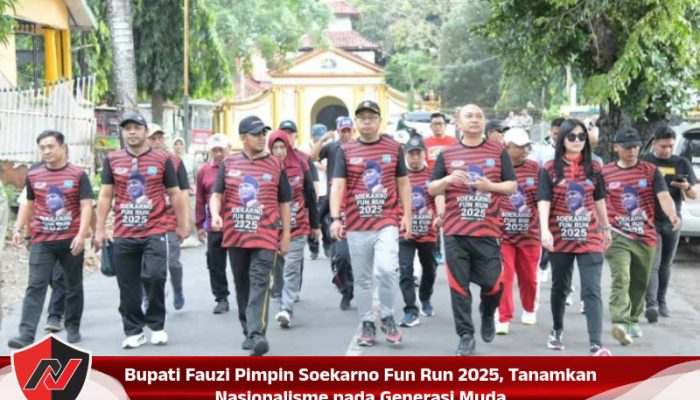 Bupati Fauzi Pimpin Soekarno Fun Run 2025, Tanamkan Nasionalisme pada Generasi Muda