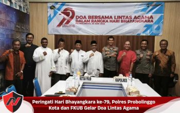 Peringati Hari Bhayangkara ke-79, Polres Probolinggo Kota dan FKUB Gelar Doa Lintas Agama